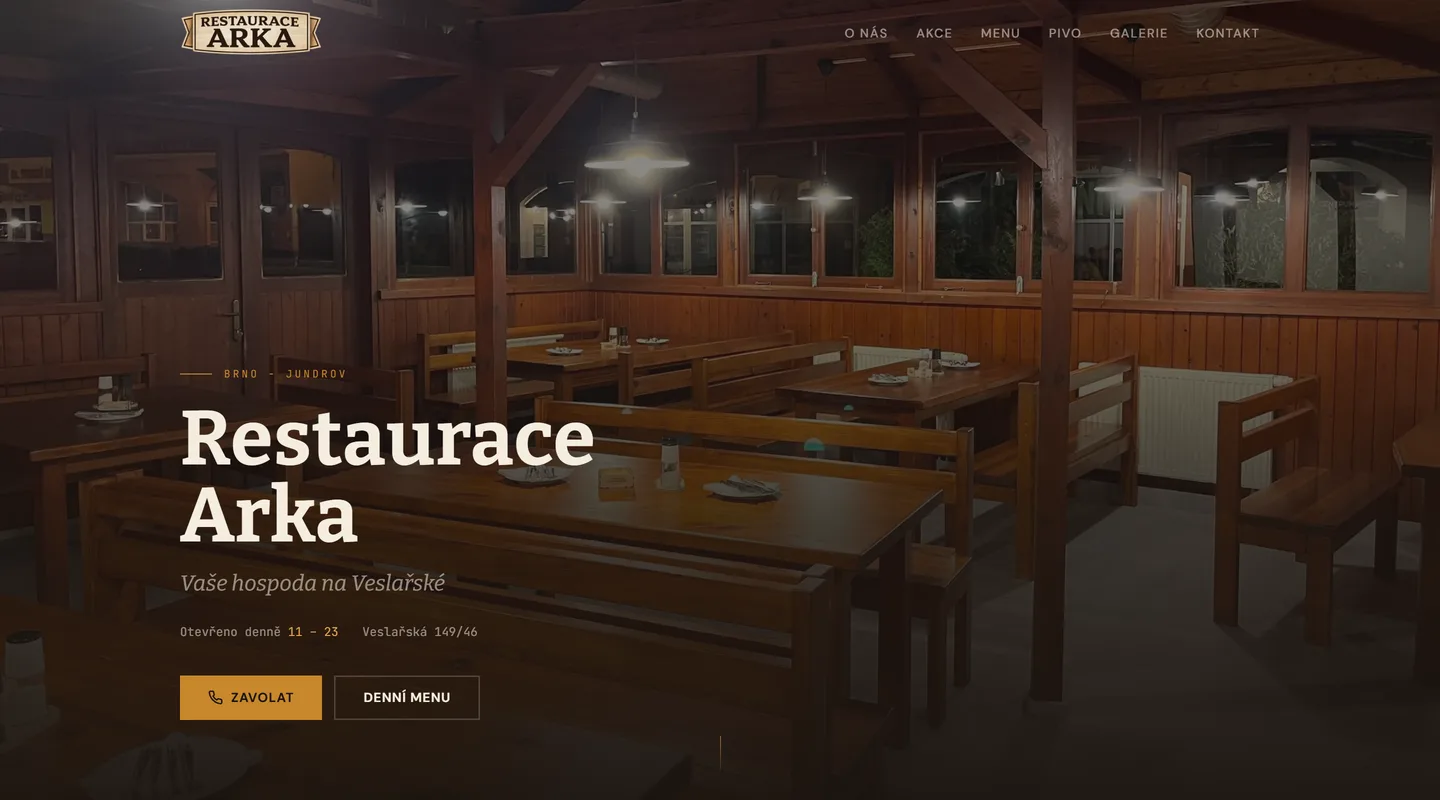 Restaurace Arka, Restaurace